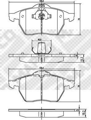 MAPCO 6531 комплект тормозных колодок, дисковый тормоз на OPEL VECTRA B (36_)