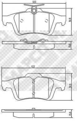 MAPCO 6698 Колодки тормозные задние комплект Ford Focus II , III / Mazda 3/ VOLVO S40 II . (1 233 679)