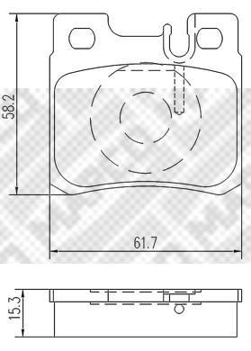 MAPCO 6706 комплект тормозных колодок, дисковый тормоз на MERCEDES-BENZ C-CLASS универсал (S202)