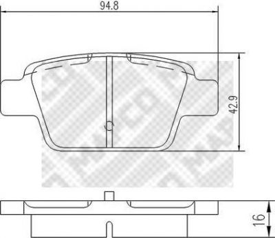 MAPCO 6730 комплект тормозных колодок, дисковый тормоз на FIAT STILO (192)