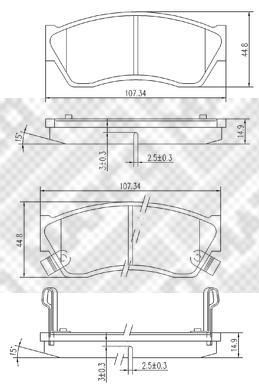 MAPCO 6786 комплект тормозных колодок, дисковый тормоз на SUZUKI SWIFT II седан (AH, AJ)