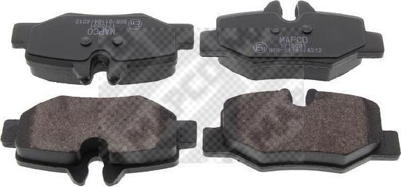MAPCO 6801 КОМПЛЕКТ ТОРМОЗНЫХ КОЛОДОК, ДИСКОВЫЙ ТОРМОЗ