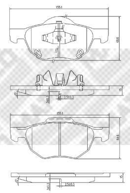 MAPCO 6809 Колодки тормозные дисковые передние HONDA Accord VIII (45022SEAE01)