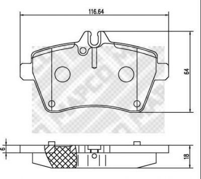 MAPCO 6839 комплект тормозных колодок, дисковый тормоз на IVECO DAILY II фургон/универсал