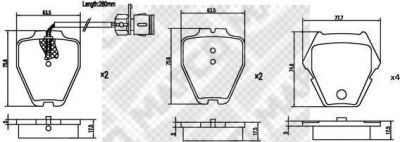 MAPCO 6877 КОМПЛЕКТ ТОРМОЗНЫХ КОЛОДОК, ДИСКОВЫЙ ТОРМОЗ