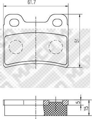 MAPCO 6880 комплект тормозных колодок, дисковый тормоз на FORD ESCORT VII седан (GAL, AFL)