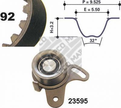 MAPCO 73533 комплект ремня грм на HYUNDAI ACCENT I (X-3)