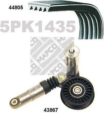 MAPCO 73805 поликлиновой ременный комплект на SKODA SUPERB (3U4)