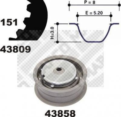 MAPCO 73815 комплект ремня грм на SEAT CORDOBA (6K1, 6K2)