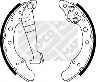 MAPCO 8778 комплект тормозных колодок на VW SANTANA (32B)