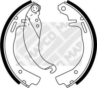 MAPCO 8791 комплект тормозных колодок на OPEL KADETT D (31_-34_, 41_-44_)