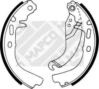 MAPCO 8792 комплект тормозных колодок на OPEL ASCONA C Наклонная задняя часть (84_, 89_)