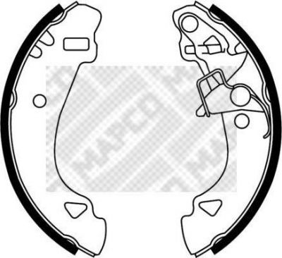 MAPCO 8849 комплект тормозных колодок на FIAT UNO (146A/E)