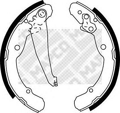 MAPCO 8861 Колодки тормозные барабанные задние (8D0927803D)