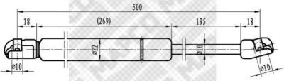 MAPCO 91804 газовая пружина, крышка багажник на AUDI A6 Avant (4B5, C5)