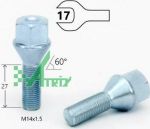 Матрикс C17D27 Болт M14x1.5x27 цинк конус с выступом 17мм