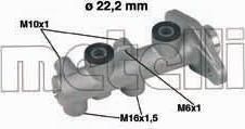 METELLI 05-0345 главный тормозной цилиндр на HYUNDAI GETZ (TB)