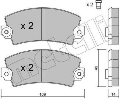 METELLI 22-0005-5 комплект тормозных колодок, дисковый тормоз на RENAULT 5 (122_)