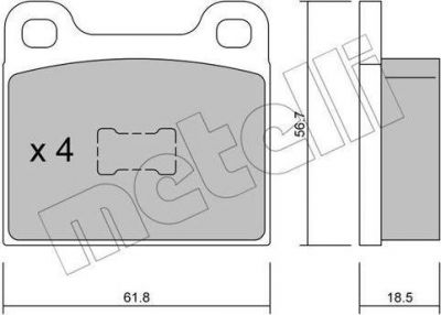 METELLI 22-0010-1 комплект тормозных колодок, дисковый тормоз на VW PASSAT (32)