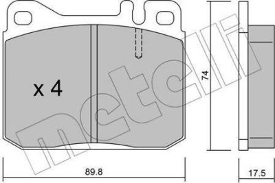 METELLI 22-0011-1 комплект тормозных колодок, дисковый тормоз на MERCEDES-BENZ UNIMOG