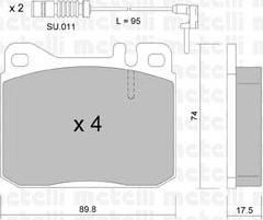 METELLI 22-0011-1K комплект тормозных колодок, дисковый тормоз на MERCEDES-BENZ UNIMOG