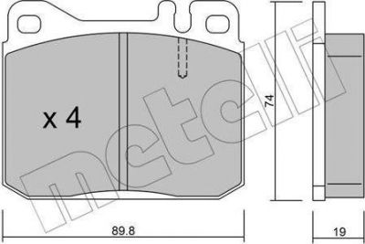 METELLI 22-0011-2 комплект тормозных колодок, дисковый тормоз на VW LT 28-35 I автобус (281-363)