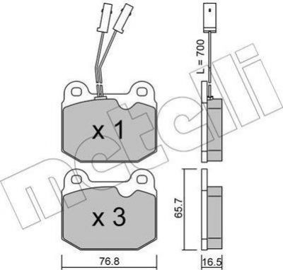 METELLI 22-0013-0 комплект тормозных колодок, дисковый тормоз на ALFA ROMEO 75 (162B)