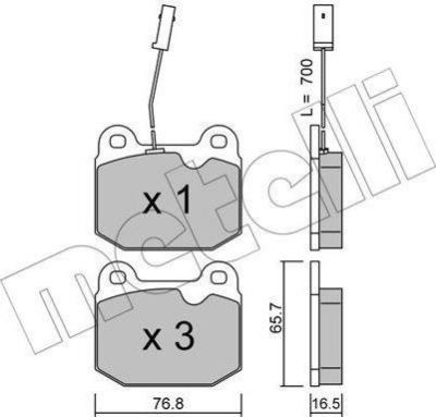 METELLI 22-0013-2 комплект тормозных колодок, дисковый тормоз на ALFA ROMEO 75 (162B)