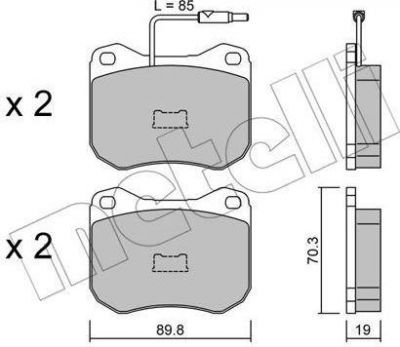 METELLI 22-0021-0 комплект тормозных колодок, дисковый тормоз на PEUGEOT 505 Break (551D)