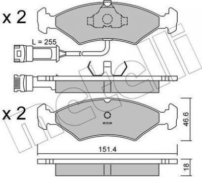 METELLI 22-0029-1 комплект тормозных колодок, дисковый тормоз на FORD ESCORT III (GAA)