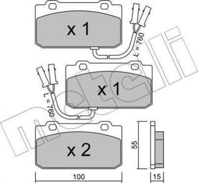 METELLI 22-0040-1 комплект тормозных колодок, дисковый тормоз на ALFA ROMEO 33 (905)