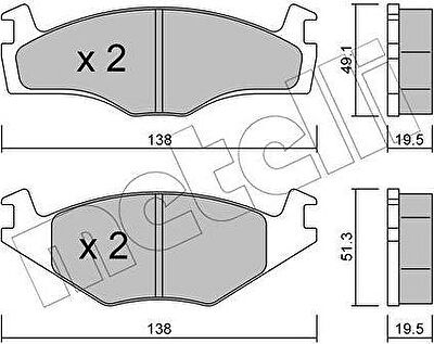 METELLI 22-0045-1 комплект тормозных колодок, дисковый тормоз на VW PASSAT Variant (3A5, 35I)