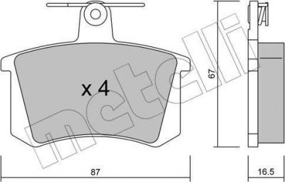 METELLI 22-0048-0 комплект тормозных колодок, дисковый тормоз на AUDI 100 (4A, C4)