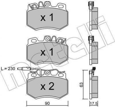 METELLI 22-0049-1 комплект тормозных колодок, дисковый тормоз на PEUGEOT 309 II (3C, 3A)