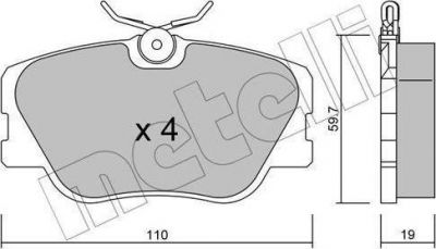 METELLI 22-0061-0 комплект тормозных колодок, дисковый тормоз на MERCEDES-BENZ 190 (W201)