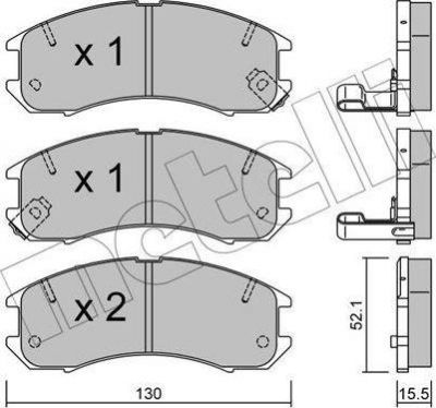 METELLI 22-0068-0 комплект тормозных колодок, дисковый тормоз на MAZDA 626 III Station Wagon (GV)