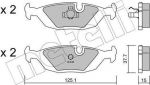 METELLI 22-0070-0 комплект тормозных колодок, дисковый тормоз на SAAB 9000
