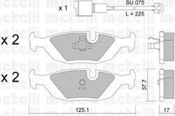 METELLI 22-0070-1K комплект тормозных колодок, дисковый тормоз на 3 (E30)