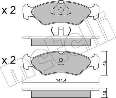 METELLI 22-0073-0 комплект тормозных колодок, дисковый тормоз на FORD FIESTA фургон (FVD)