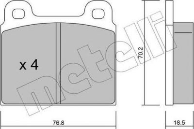 METELLI 22-0078-0 комплект тормозных колодок, дисковый тормоз на VW TRANSPORTER III фургон