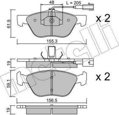 METELLI 22-0083-0 комплект тормозных колодок, дисковый тормоз на FIAT MAREA (185)