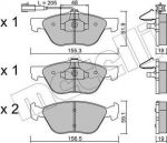 METELLI 22-0083-2 комплект тормозных колодок, дисковый тормоз на FIAT MAREA (185)