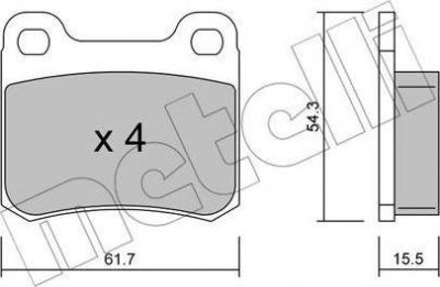 METELLI 22-0092-1 комплект тормозных колодок, дисковый тормоз на MERCEDES-BENZ C-CLASS (W202)