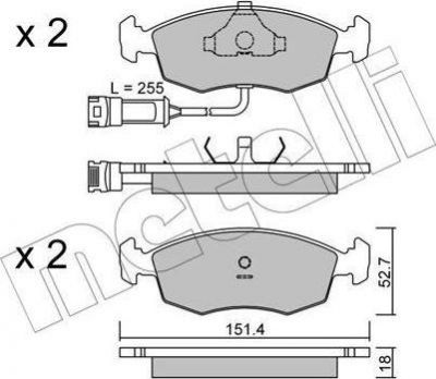 METELLI 22-0094-0 комплект тормозных колодок, дисковый тормоз на FORD SCORPIO I (GAE, GGE)