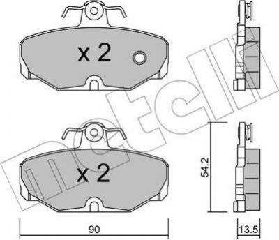 METELLI 22-0095-0 комплект тормозных колодок, дисковый тормоз на FORD SCORPIO I (GAE, GGE)