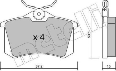 METELLI 22-0100-0 комплект тормозных колодок, дисковый тормоз на VW PASSAT Variant (3A5, 35I)