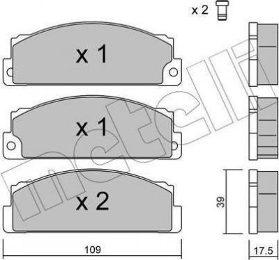 METELLI 22-0102-0 комплект тормозных колодок, дисковый тормоз на FIAT 131 Familiare/Panorama (131_)