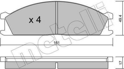 METELLI 22-0107-0 комплект тормозных колодок, дисковый тормоз на NISSAN TERRANO I (WD21)