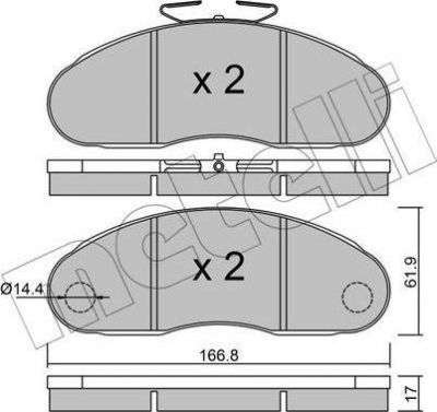 METELLI 22-0111-2 комплект тормозных колодок, дисковый тормоз на RENAULT TRUCKS B c бортовой платформой/ходовая часть