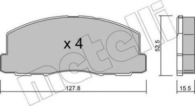 METELLI 22-0114-0 комплект тормозных колодок, дисковый тормоз на MITSUBISHI LANCER IV седан (C6_A)